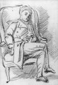Study Of A Man Asleep In An Armchair, Possibly The Artist'sbrother, Prince by William Hoare Of Bath