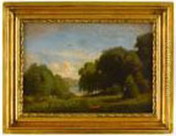 Landscape With Figure Beside A Lake - view 1