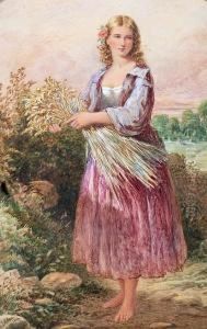 Girl With A Sheaf Of Corn