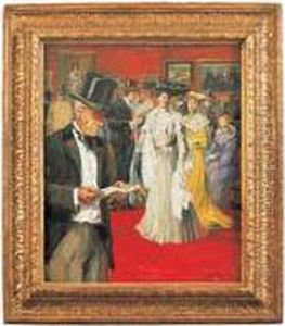 Le Vernissage De L'exposition by Gaston Hochard