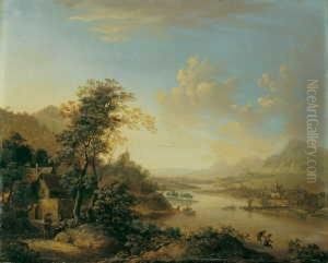 Zugeschrieben Flusslandschaft. Ol Auf Holz. H 45; B 55 Cm