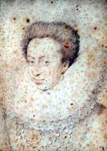 Unknown Lady, maybe Marguerite de Lorraine, duchesse de Joyeuse or Christine de Lorraine, c.1580 by (studio of) Clouet
