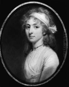 Portrait Of A Girl, Half-length, Turned To The Left, Wearing Awhite Dress by Charles Howard Hodges