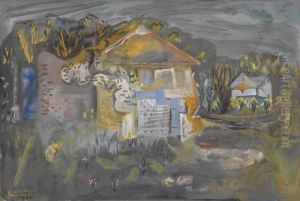 The Tithe Barn, Cerne Abbas by Frances Mary Hodgkins