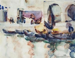 Quayside, Concarneau by Frances Mary Hodgkins