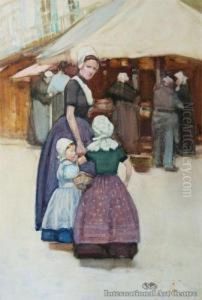 Market Scene, Dordrecht by Frances Mary Hodgkins