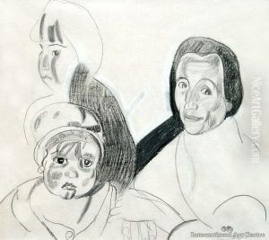 Woman With Children C. 1921 by Frances Mary Hodgkins