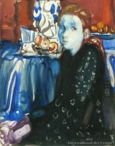 Girl In A Black Dress by Frances Mary Hodgkins