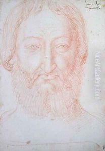 Portrait of Francois I (1494-1547) 1547 by (studio of) Clouet