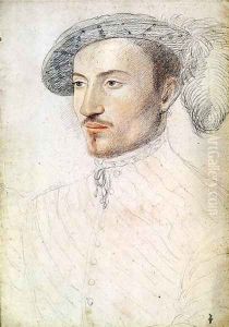 Portrait of an unknown man, possibly Guy de Laval (1521-1547) by (studio of) Clouet