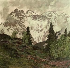 Bergfruhling Im Wettersteingebirge by Hugo Hodina Hodiener