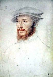Unknown lord, probabely Nicolas d'Anjou, marquis de Mezieres, c.1546 by (studio of) Clouet