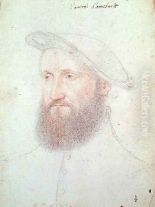 Portrait of Claude d'Annebault (1490-1552) Admiral and Marshal of France, c.1535 2 by (studio of) Clouet