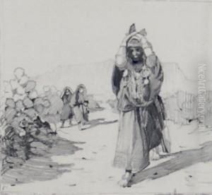 Tunisian Water Carrier by Carl Hoerman