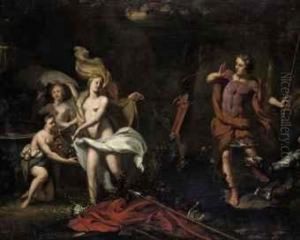 Diana And Her Nymphs Surprised By Actaeon by Gerard Hoet