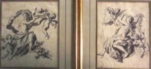 Paire De Sujets Allegoriques by Gerard Hoet