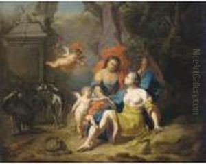 Venus And Adonis by Gerard Hoet