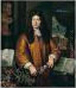 Portrait Of The Botanist Jan Commelin (1629-1692) by Gerard Hoet