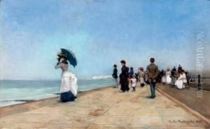Promenade Sur La Jetee by Emile Hoeterickx