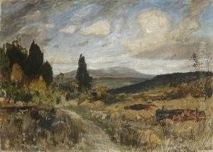 Sudliche Landschaft. by Franz Hoffmann-Fallersleben