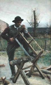 An Aragonese Woodcutter, 1876 by Louis Capdevielle