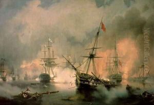 The Battle of Navarino 20th October 1827 1846 by Manuel Cabral Cabral y Aguado Bejarano