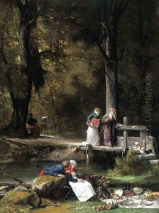 Sunday in the park by Francois Claudius Compte-Calix
