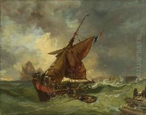 Segelschiffe An Sturmischer
 Kuste.