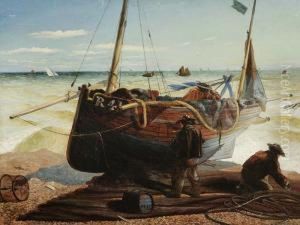 Fischer Vor Ihrem Boot An Der Kuste Fischer Vor Ihrem Boot An Der Kuste