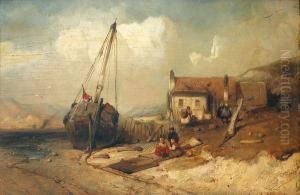 "escena De Pescadores" by Charles Hoguet