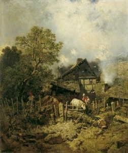 Das Alte Bauernhaus. Signiert
Und Datiert Unten Links: C. Hoguet 1852. Ol Auf Leinwand. H 54,5; B 46
Cm. by Charles Hoguet