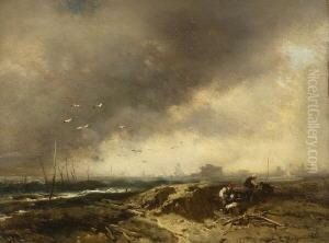 Fischer Am Strand by Charles Hoguet
