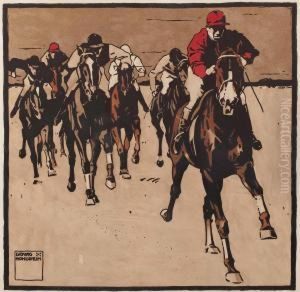 Pferderennen by Ludwig Hohlwein