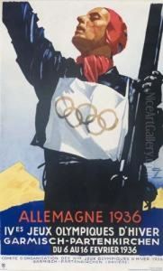 Allemagne 1936 / Ives Jeux Olympiques D'hiver. 1936. by Ludwig Hohlwein