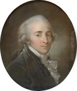 Portrait Presume Du Frere De L'artiste by Claude Jean Baptiste Hoin
