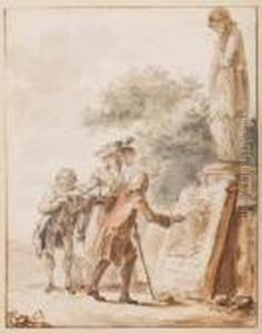 L'empressement Du Jeune Archeologue by Claude Jean Baptiste Hoin