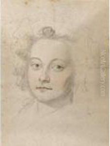Portait De Femme Portant Une Coiffe by Claude Jean Baptiste Hoin