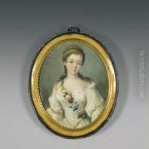 Vue De 3/4, Legerement Vers La Droite, Elle Porte Un Peigne De Perles by Claude Jean Baptiste Hoin