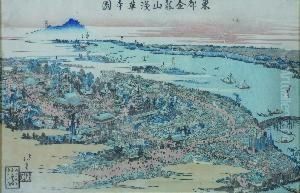 View Of The Asakusa Temple In Edo