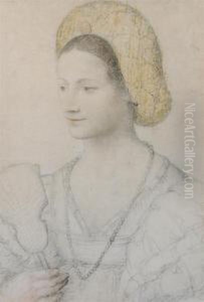 A Sketch Depicting A Woman In The Court Of Henry Viii Ofengland - view 1