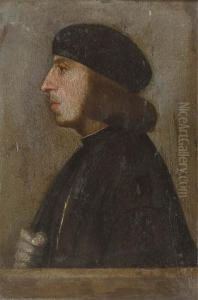Portrait Of A Gentleman, Bust-length, In Profile by Hans Holbein the Younger