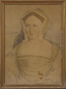 "portrait Of Lady Mary Guildford" by Hans Holbein the Younger