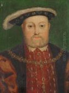 Portrait Of King Henry Viii, Bust-length, In A Fur-trimmed Robe And A Black Plumed Hat