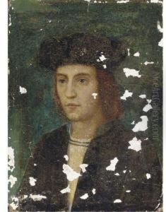 Portrait Of A Gentleman, Bust-length, In A Black Cap by Hans Holbein the Younger