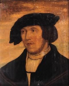 Portrait Of A Young Bearded Man by Hans Holbein the Younger