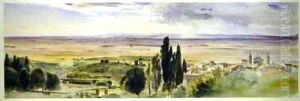Frascati from the Villa Aldobrandini by Thomas Hartley Cromek
