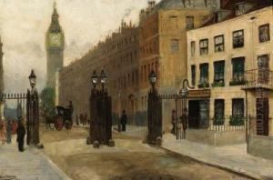 Storey's Gate And Great George Street Looking Towards Big Ben by Albert William Holden