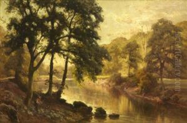 An Angler Under The Trees - view 1