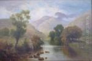 The Langdale Pikes, Westmorland by Edward Henry Holder