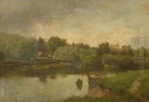 The Thames, Summer Shower 1893 by Edward Henry Holder